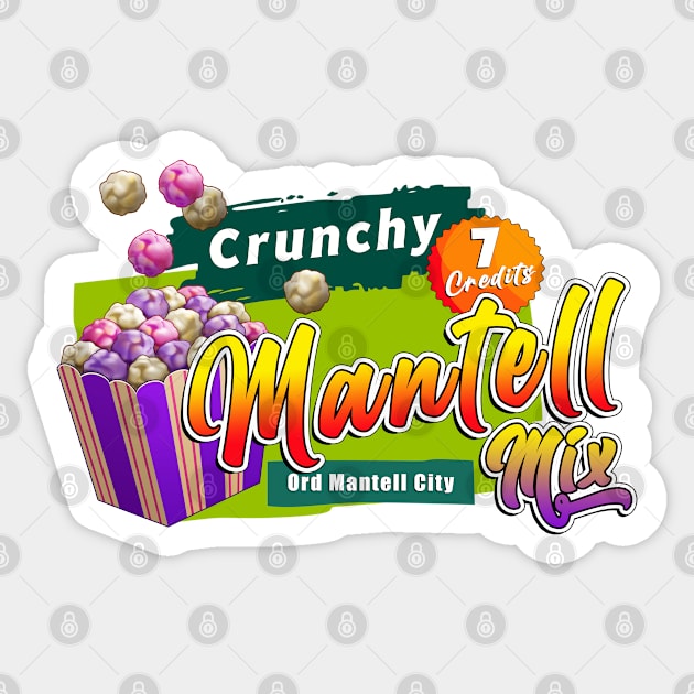 Mantell Mix Crunchy Snack Food Sticker by Scud"